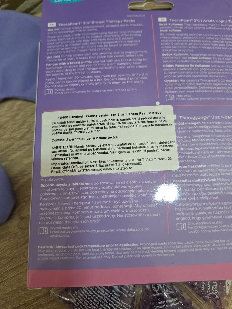 Pernite pentru san 3 in 1, Lansinoh Thera Pearl 2 pernițe.