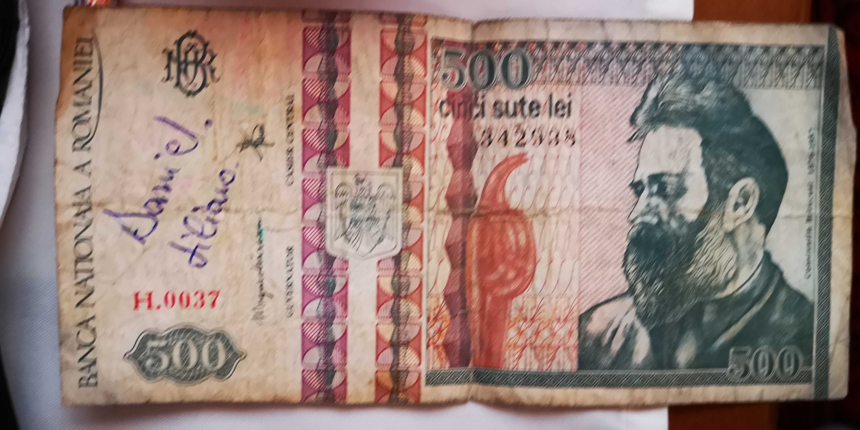 Bancnotă 500 Lei Constantin Brâncuși 1992