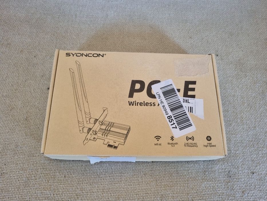 Placa de retea SYONCON WiFi, Bluetooth WiFi 6,2,4G/5G/6GHz.