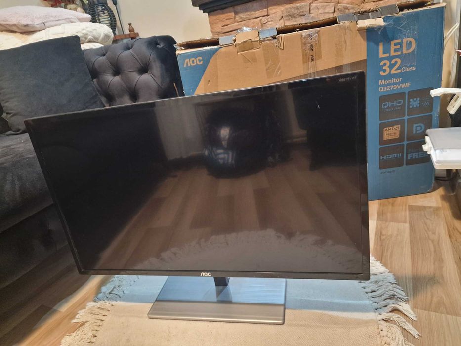 Monitor Gaming LED MVA AOC 31.5", Wide, 75 Hz, QHD, DVI, HDMI, 32