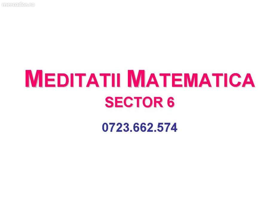 MATEMATICA sector6/Uverturii