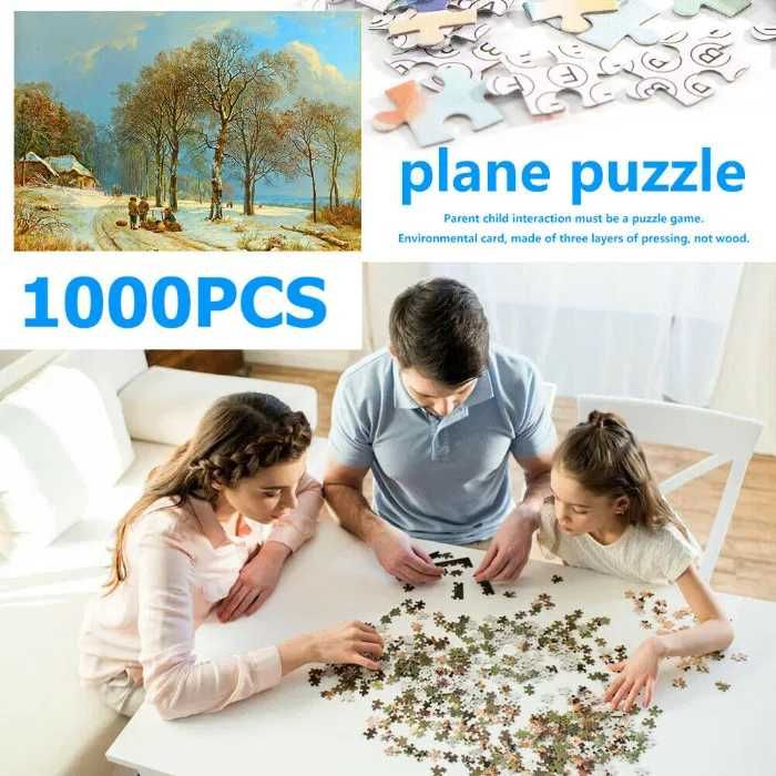 Puzzle "Winter Landscape" 1000piese. Marime 75x50cm Nou ambalat!
