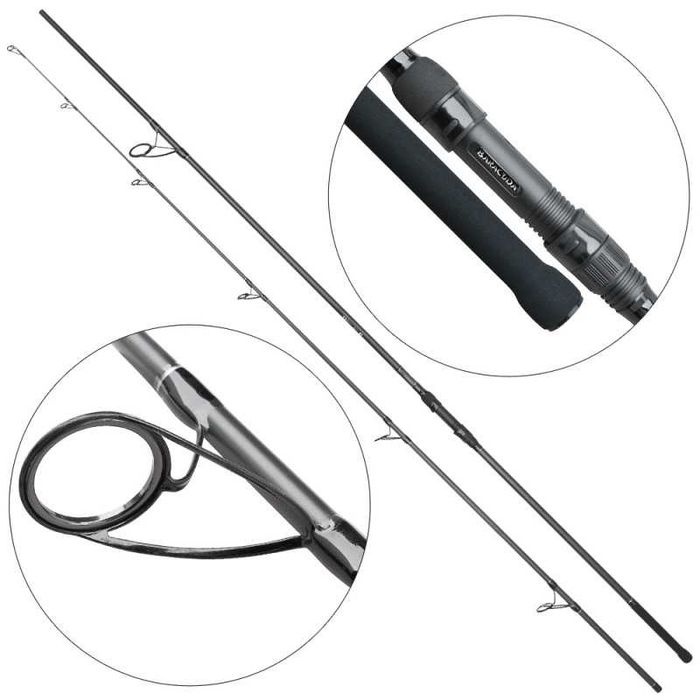 Lanseta carbon Baracuda Giant X 3902 3,9m 3,5 lbs Inelele Black T-Sic