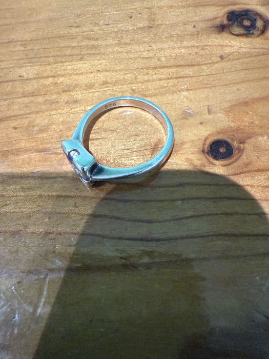 Сребърен пръстен с аметист и печат