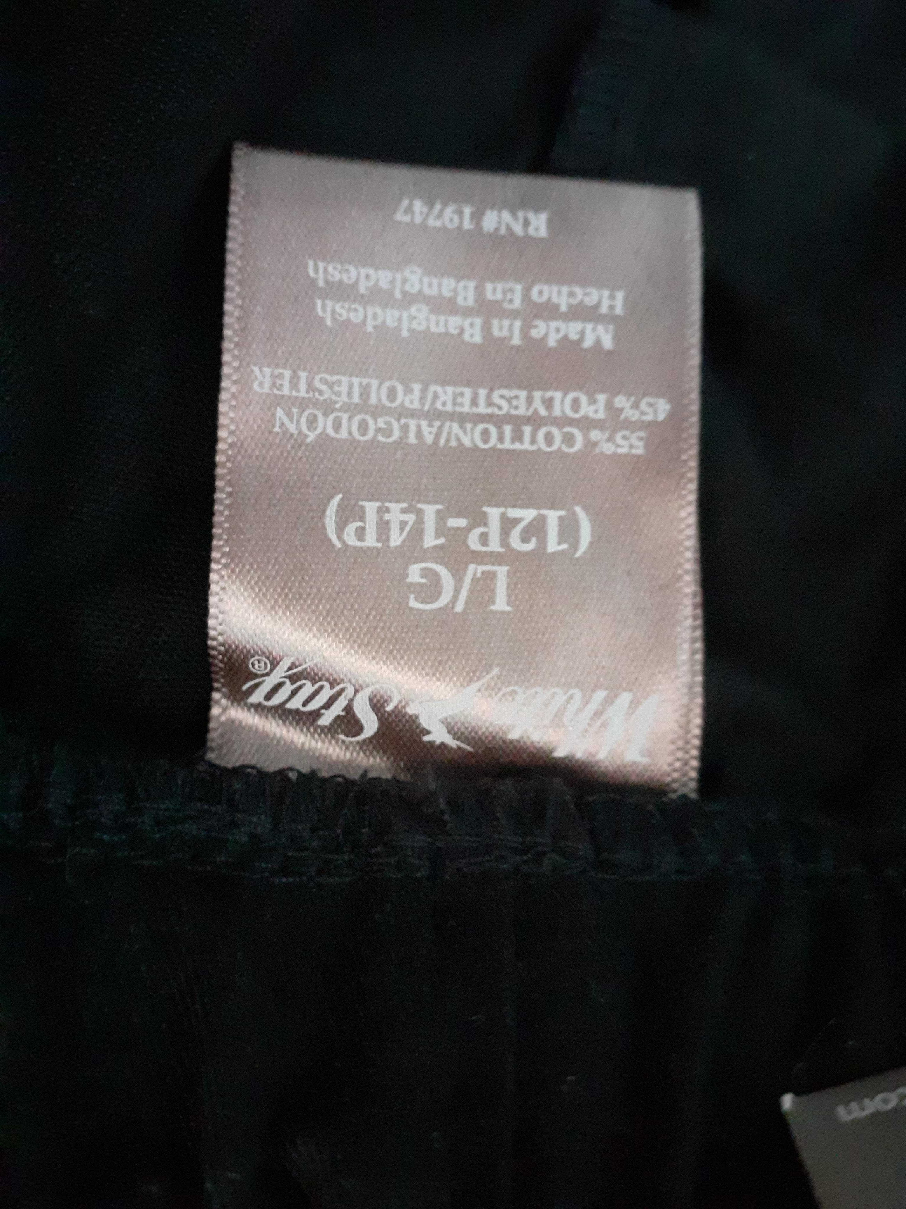 Чисто нов черен широк дамски панталон с етикет 108см талия Black Soot