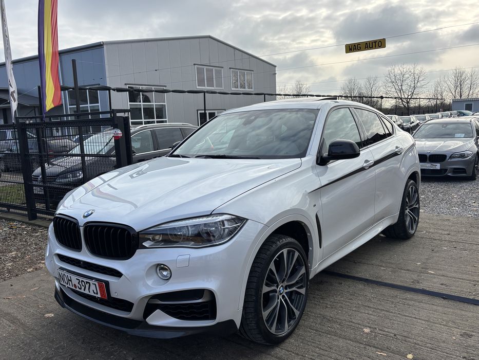 Bmw X6 M50D 2015 euro6 381cp Alb Perlat M-Pack