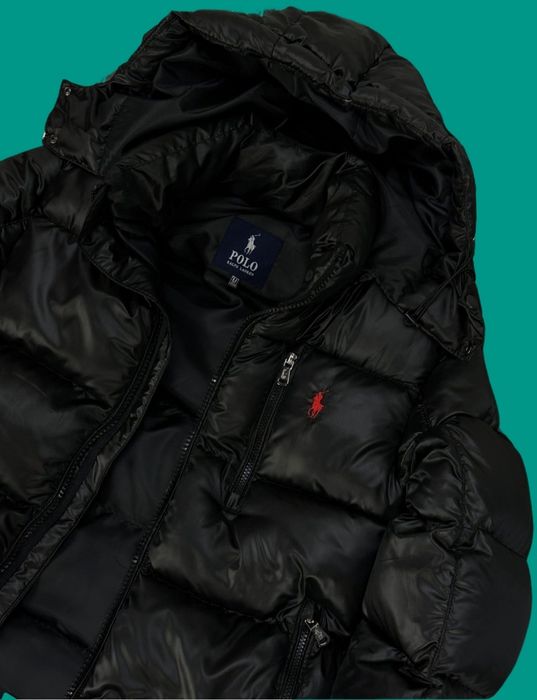 Geaca Polo Puffer Negru Lucios (marimi: S,M,L,XL)