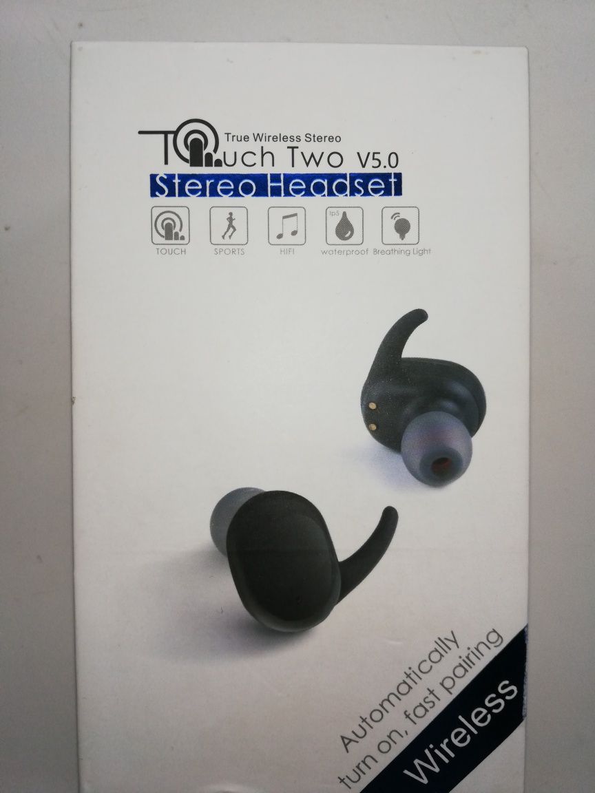 Беспроводные наушники Touch Two TWS V5.0 Black (450089)