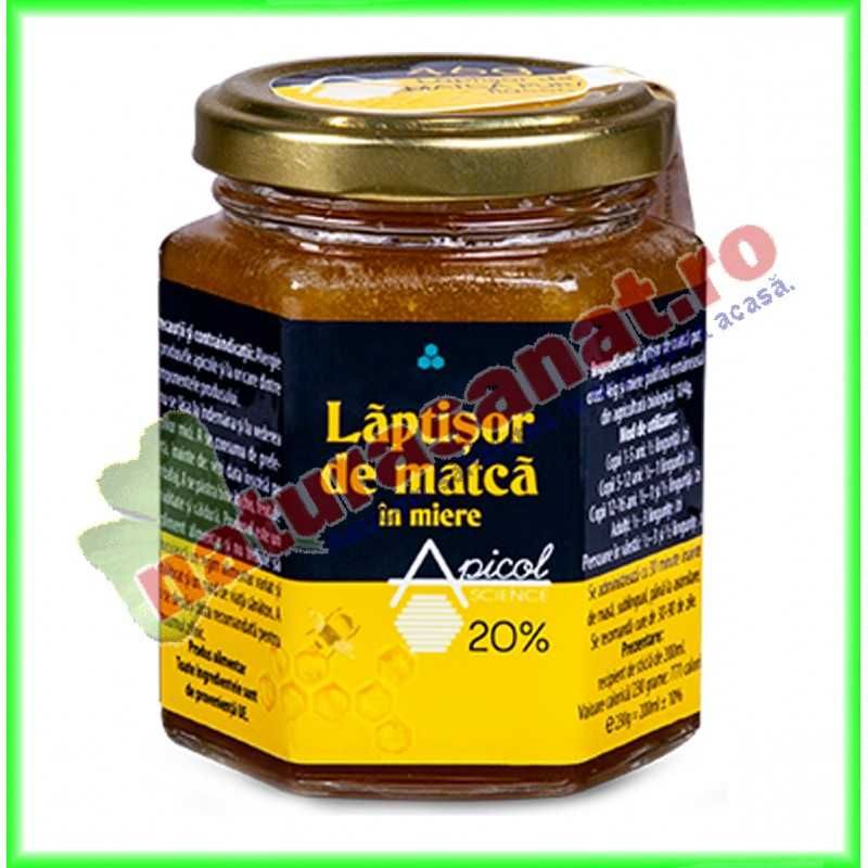 Laptisor de matca in miere 20% 230 g - Apicolscience