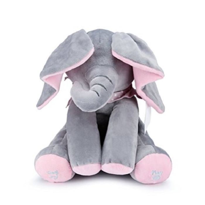 FLAPSY Пеещо плюшено слонче - Розово
