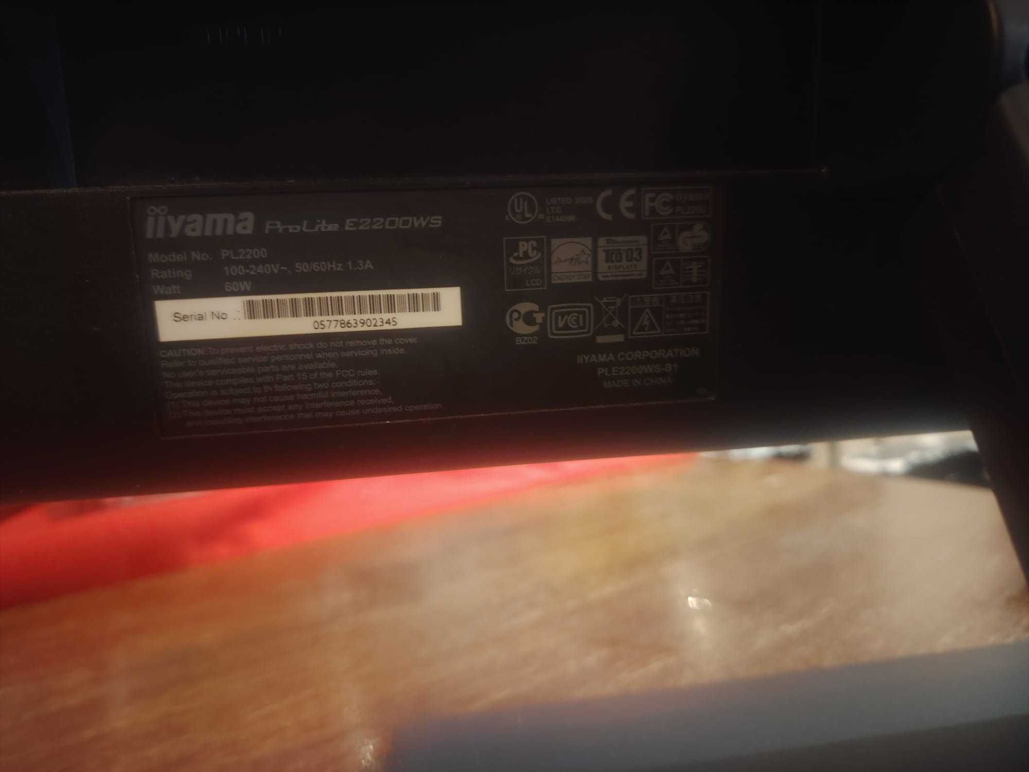 Monitors IIyama ProLite E2200WS