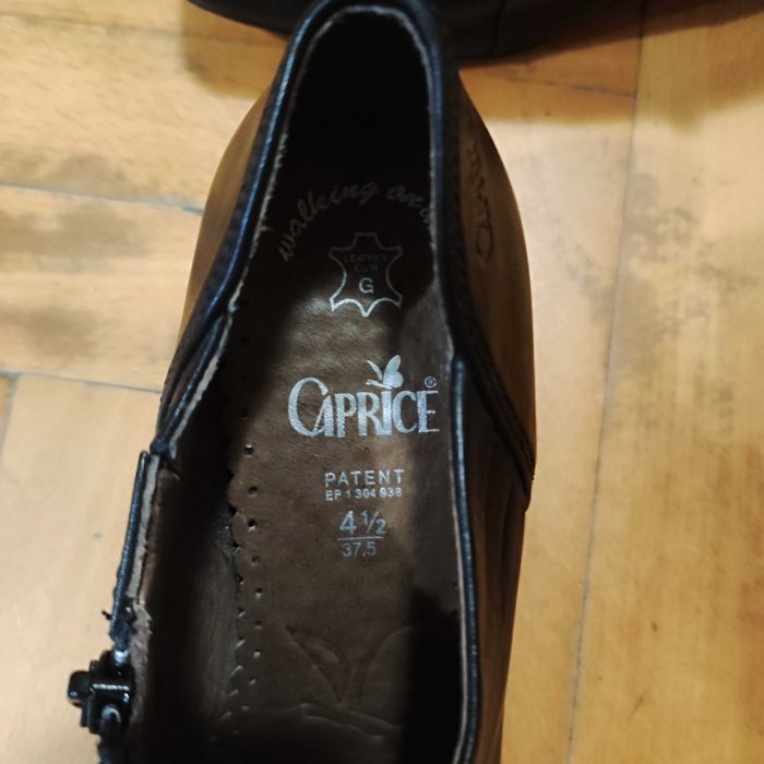 Маркови боти обувки Caprice, естественна кожа