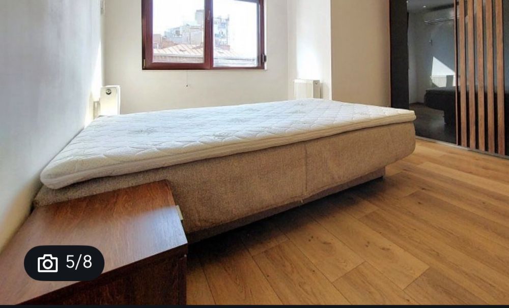 Pat 125x190 cm cu saltea Diamond Red – stare foarte buna