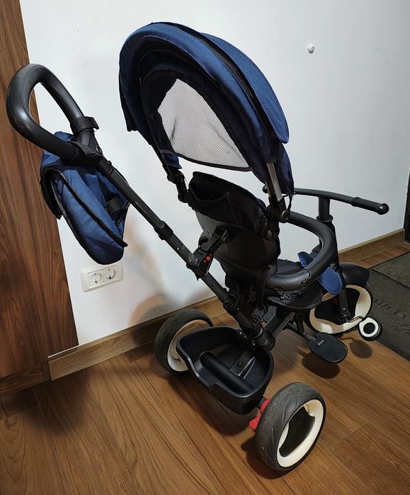 Tricicleta pliabila pentru copii Rito Plus, +12 luni, Albastru, Qplay