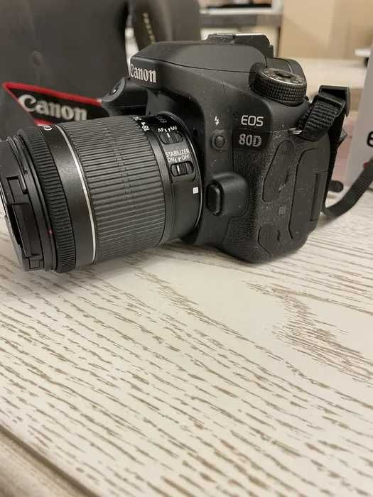 Фотоапарат DSLR Canon EOS 80D, 24.2 MP,Wifi, Черен + Обектив EF-S 18-5