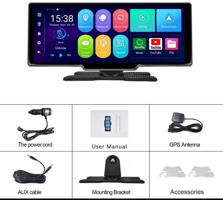 Sistem multimedia carplay, android auto Navi GPS, 4G+64G