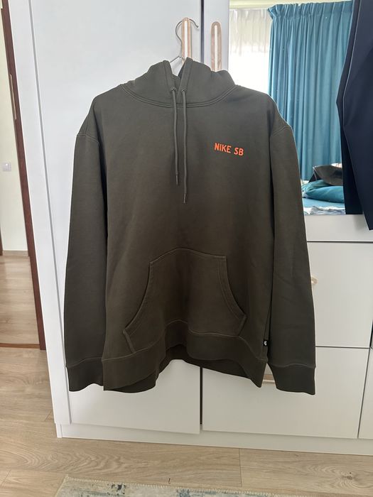 Nike Sb Cone Hoodie Cargo Khaki,Total Orange