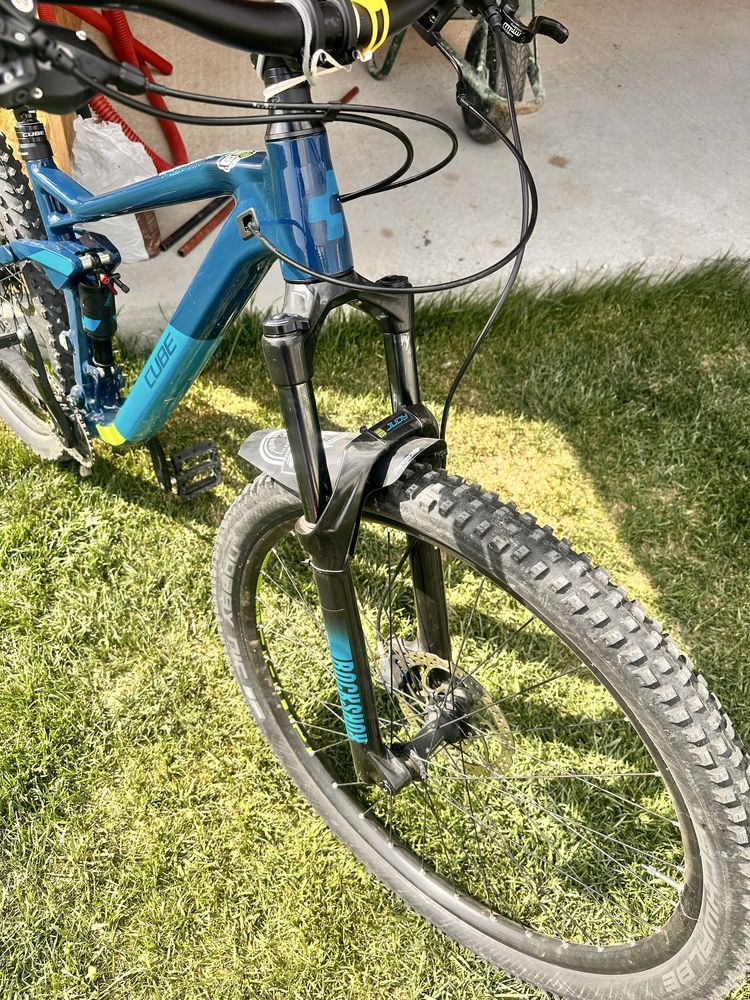 bicicleta cube stereo 120 pro blueberry green