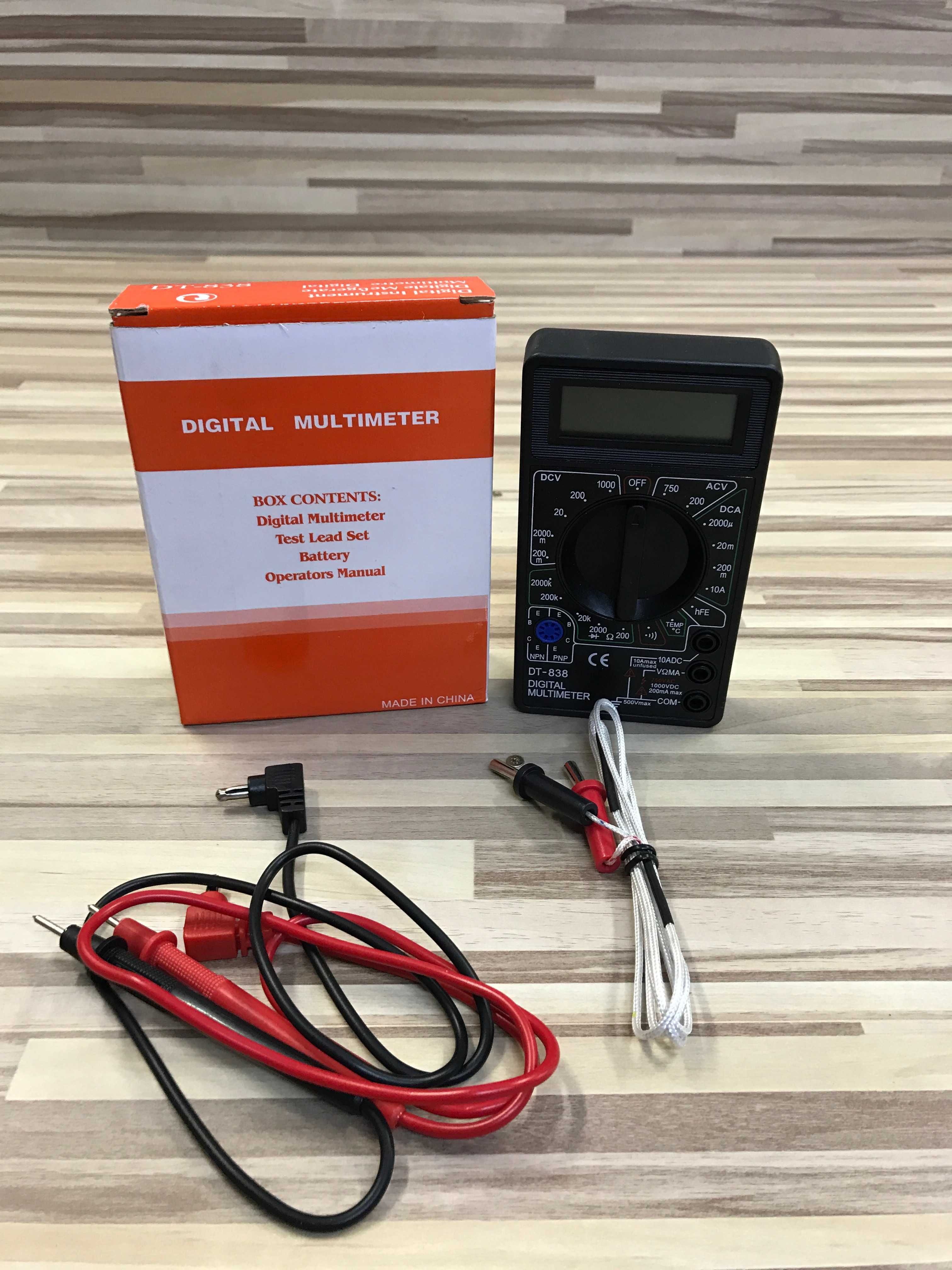 Чисто нов Цифров Мултимер, Мултицет DT - 838 с датчик за температура