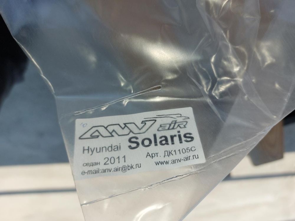 Дефлекторы на hyundai accent solaris 2011