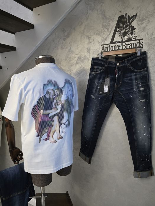 Tricou barbati, Off white, dsquared, represent