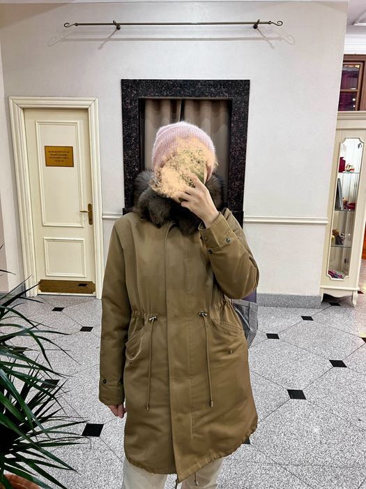 Оригинал парка с натуральным мехом