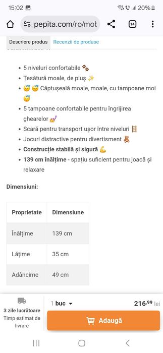 Vand loc de joaca pentru pisica NOU