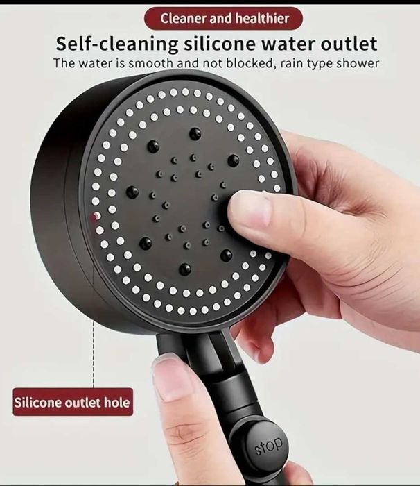 5-Режимная ручная душевая лейка с 3-я дополнительными фильтрами.