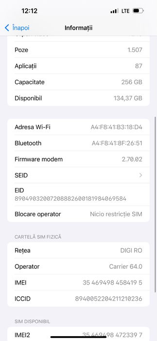 Iphone 15 pro max natural titanium 256gb