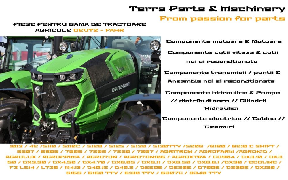 Piese tractoare Deutz-Fahr