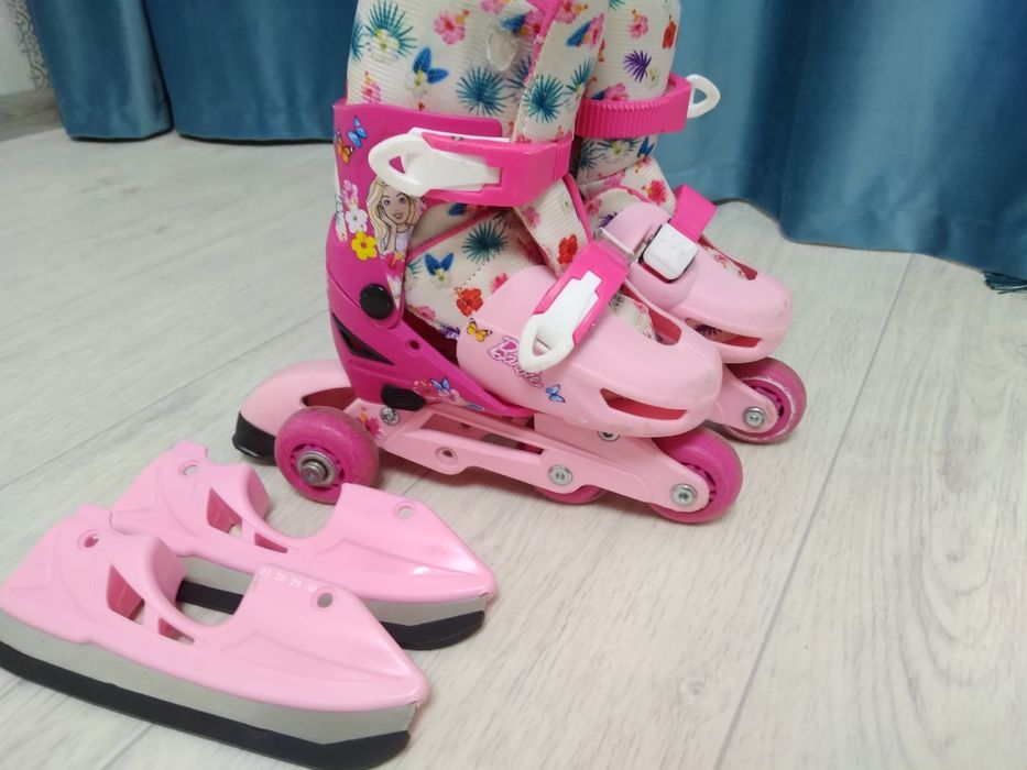 Ролики 2 в 1 розовые