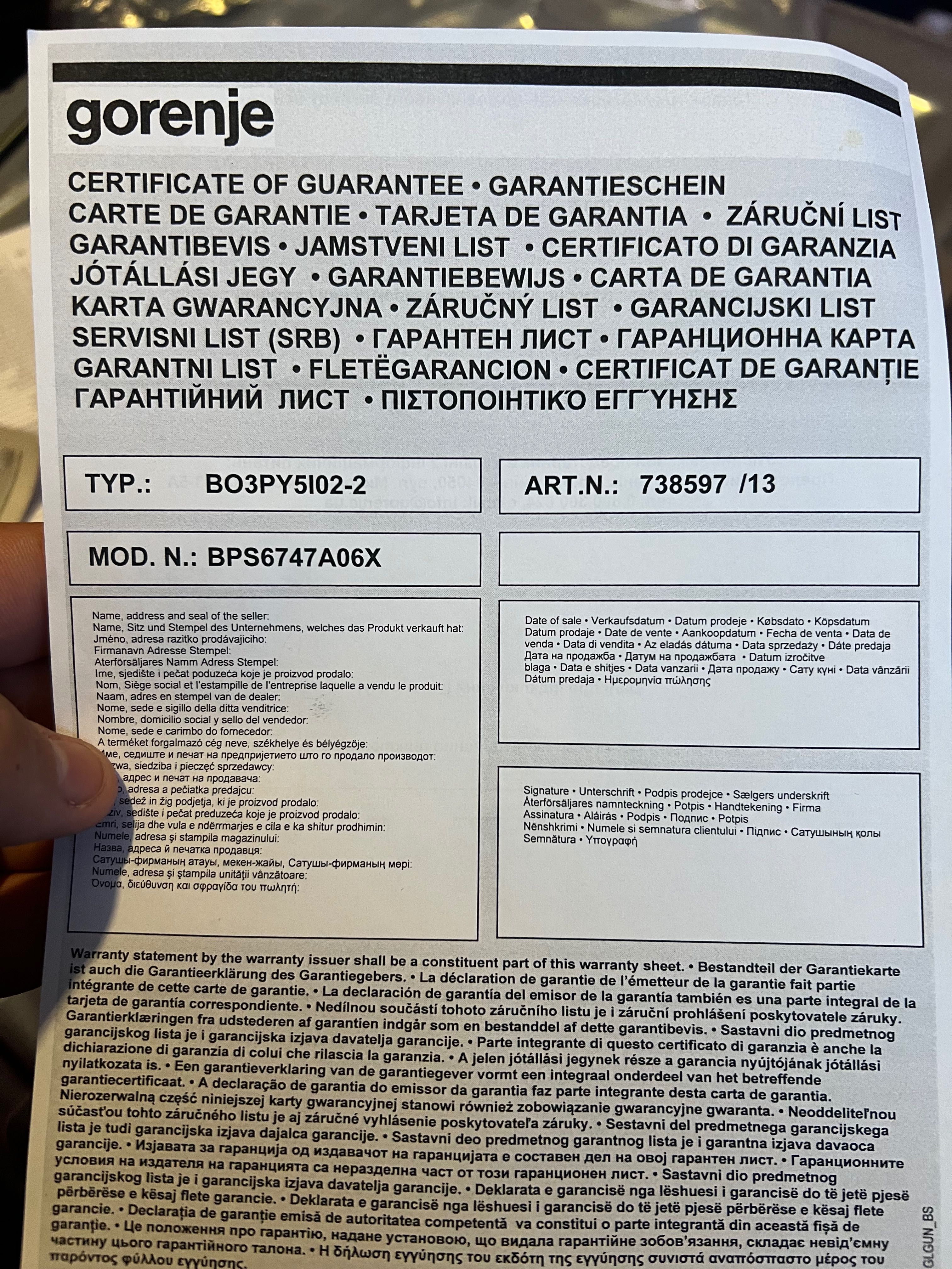 Gorenje BPS6747A06X