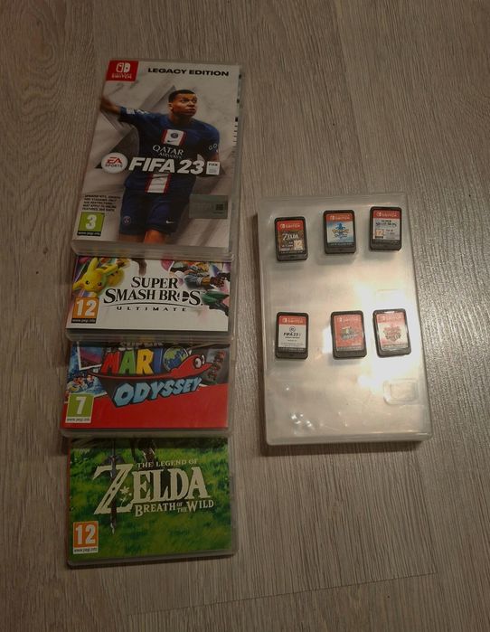 Nintendo Switch cu 6 jocuri trusa portabila si cutie originala