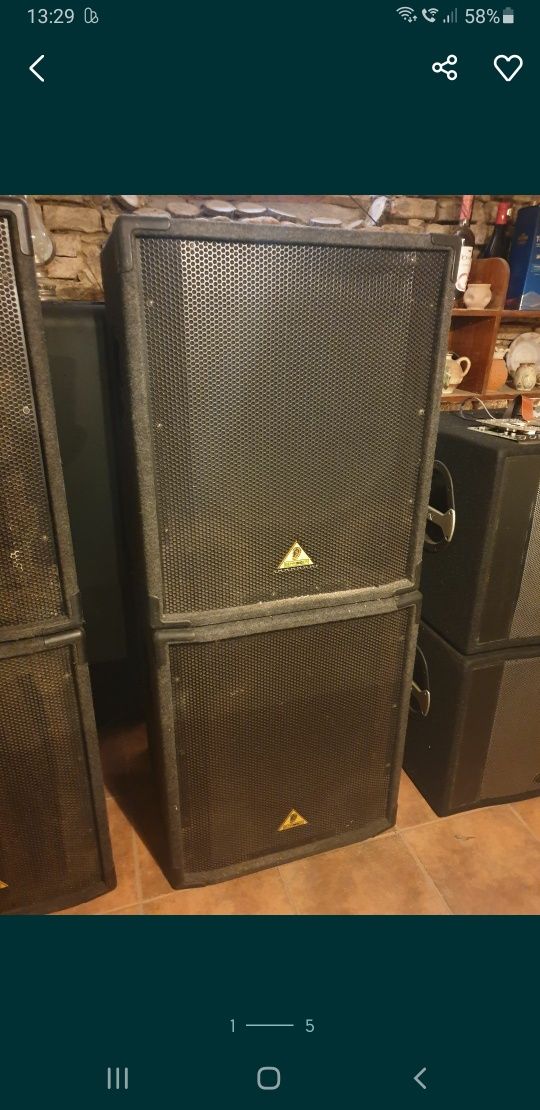 Boxe pasive basi Behringer B1800X/Omnitronic nkb215 active