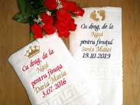 Prosoape brodate personalizate - cadou pentru nasi /fini /nunta /botez