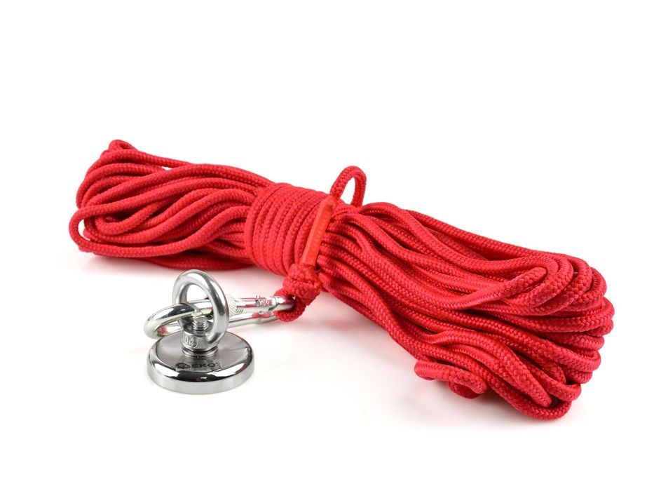 Set magnet neodim 50kg cu funie 20m si manusi