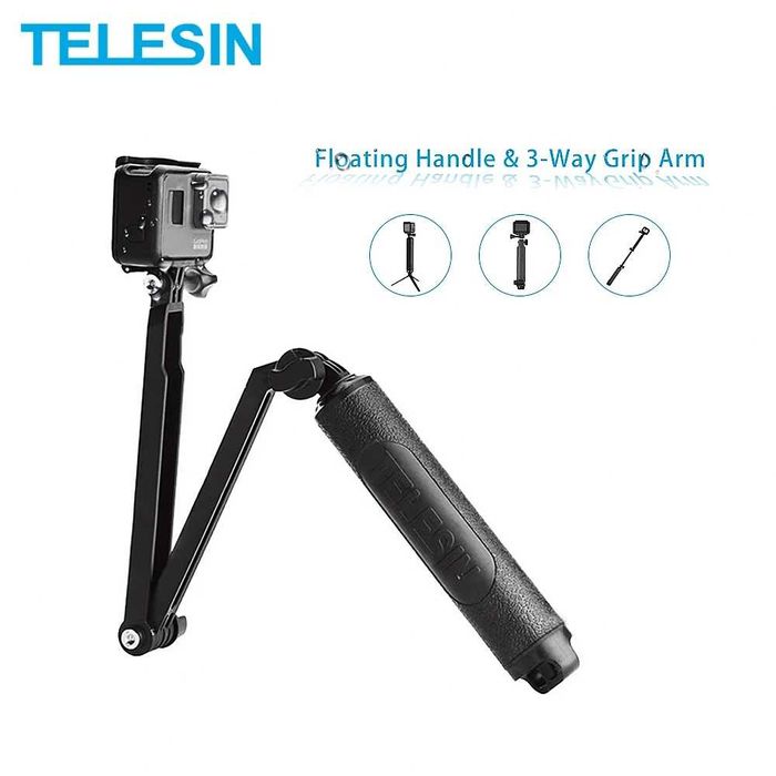 Brat pliabil selfie stick trepied suport filmare GoPro 8 9 10 11 12 13