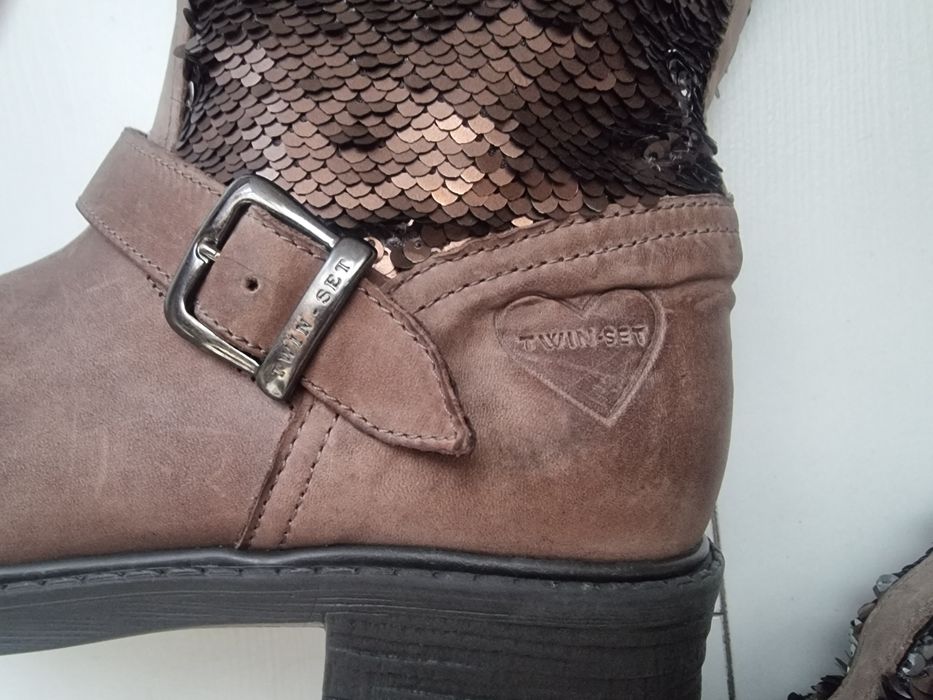 Twinset *Simona Barbieri естествена кожа боти  36 и 38 номер