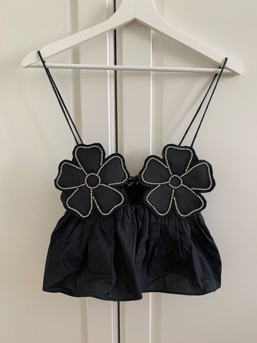 Топ с цветя ZARA
