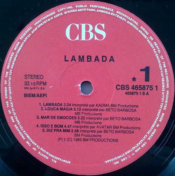 Пластинка винил Various ‎– Lambada