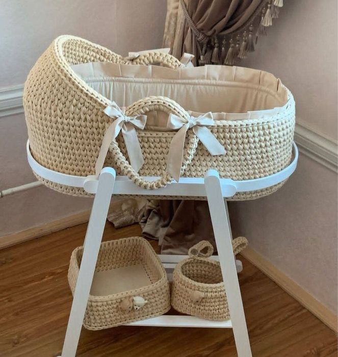Вязаные люльки, пледы и корзины на заказ