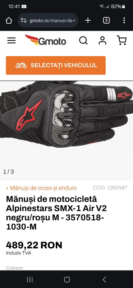 Mănuși motocicleta