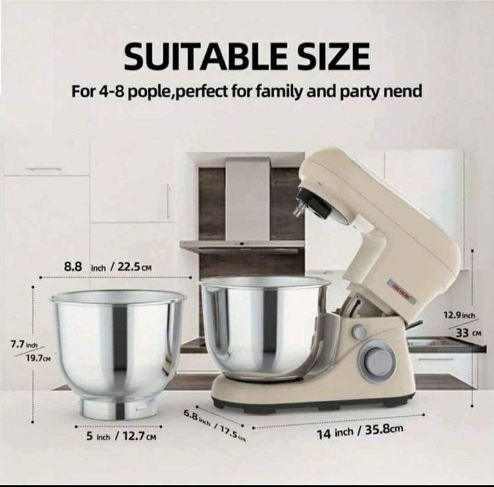 Cheftronic Kitchen Machine Stand Mixer 1300w
New
