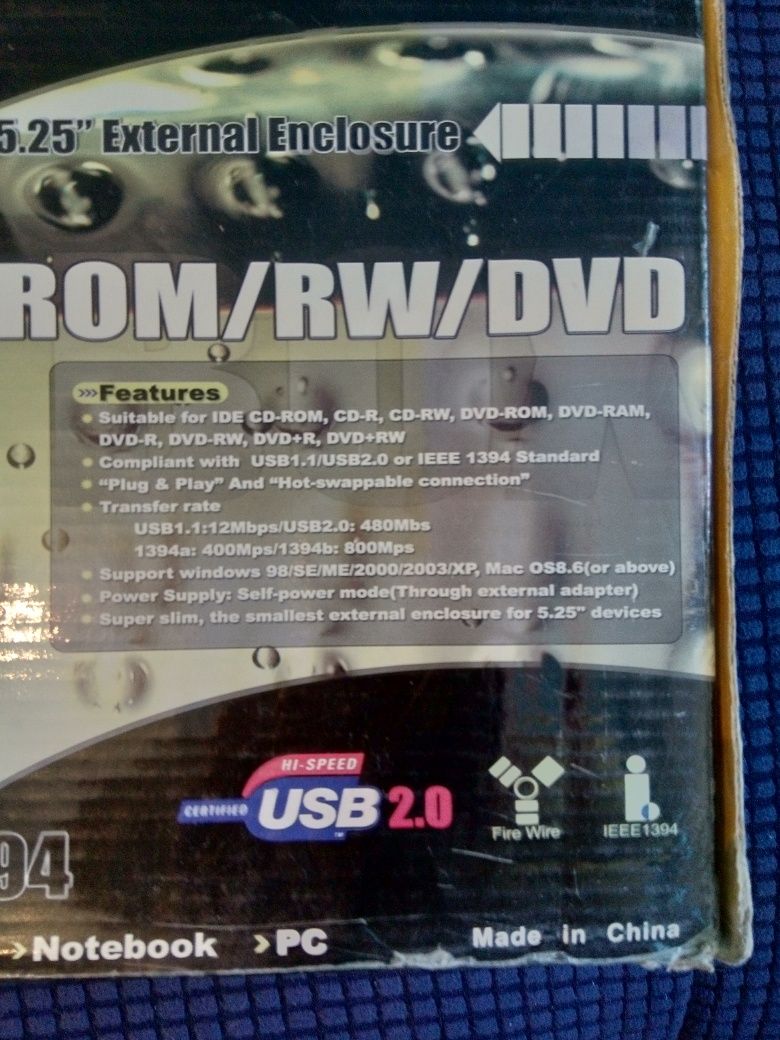 rack 5,25 pentru dvd extern