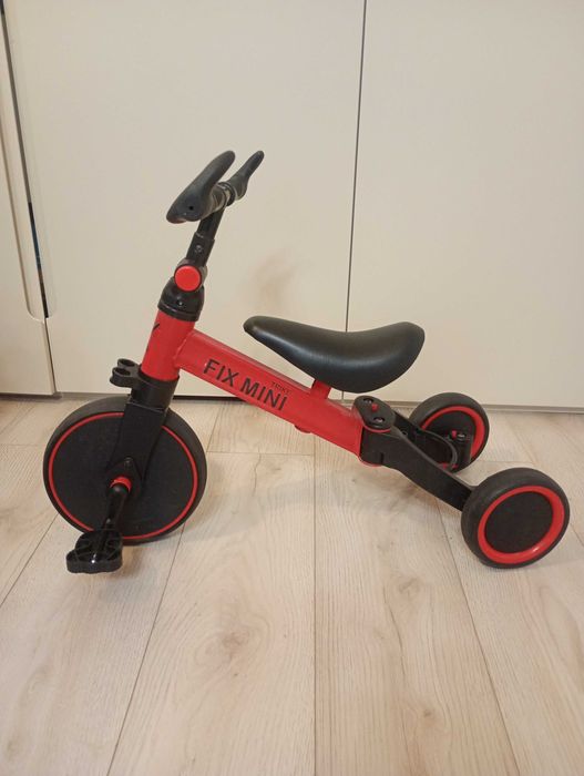 Bicicleta Fara Pedale, 501, Rosie Transformabila in Tricicleta, 2 in 1