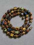 Colier/choker mărgele vintage Picasso, boho multicolor