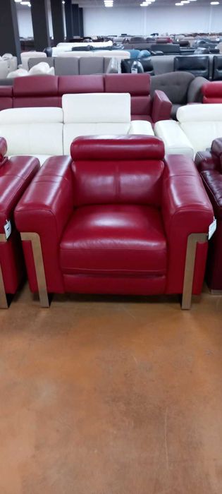 ПРОМОЦИЯ!!! Червен комплект двойка и фотьойл с ел. релакс механизъм