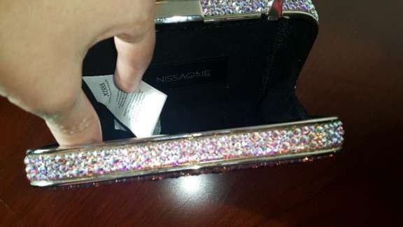 Geanta / plic / Clutch NISSA cu cristale Swarovski