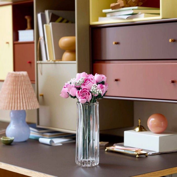 В наличии Лего цветы Вечный букет розовых роз