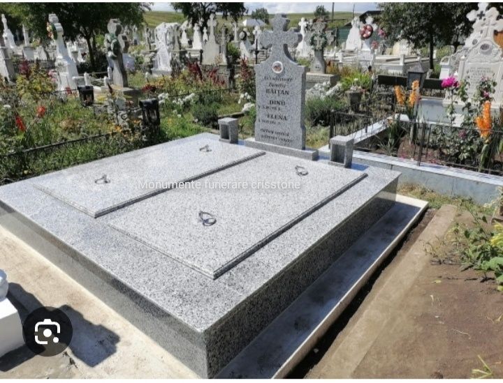 Morminte, placări cu marmura granit, turnări borduri